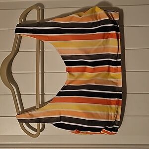 True Craft Colorful Striped Bikini Top